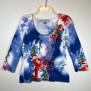 Alberto Makali Embroidered Knit top
